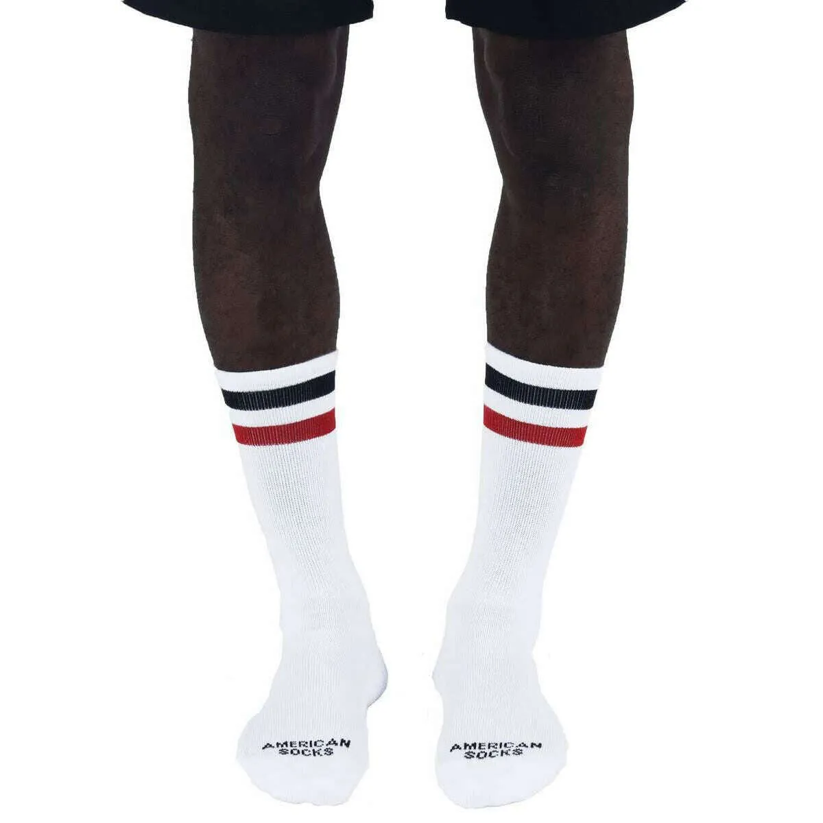 American Socks Teenage Anarchist Mid High Socks - White