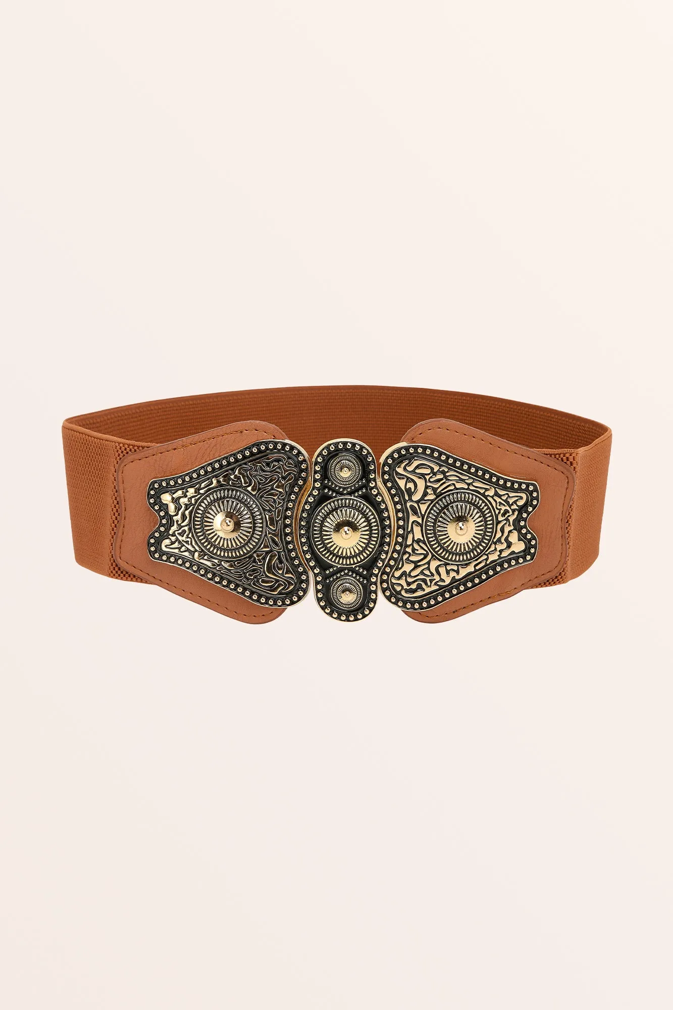 Antique Buckle Belt - Brown