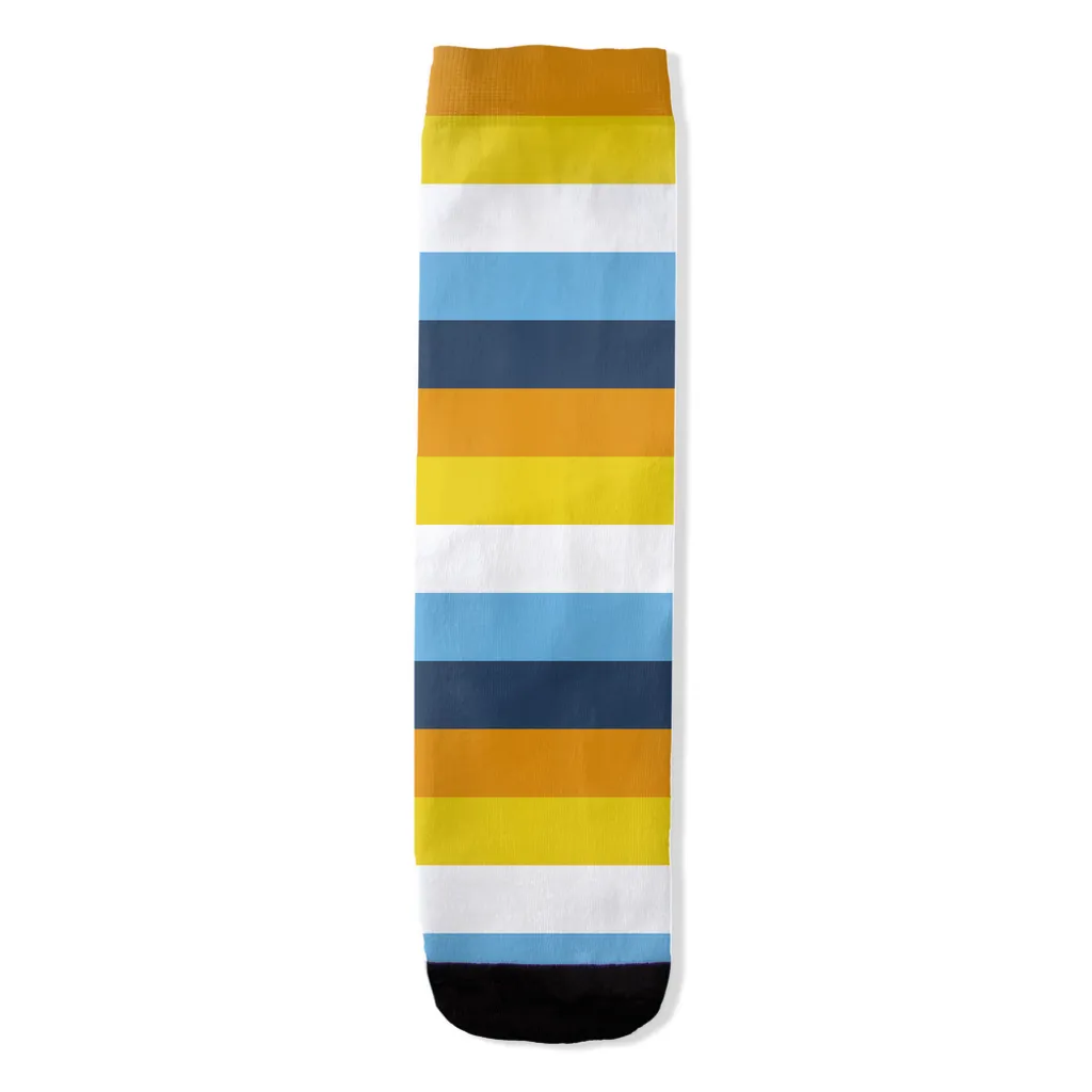 Aroace - V1 Horizontal Striped All-Over Print Socks