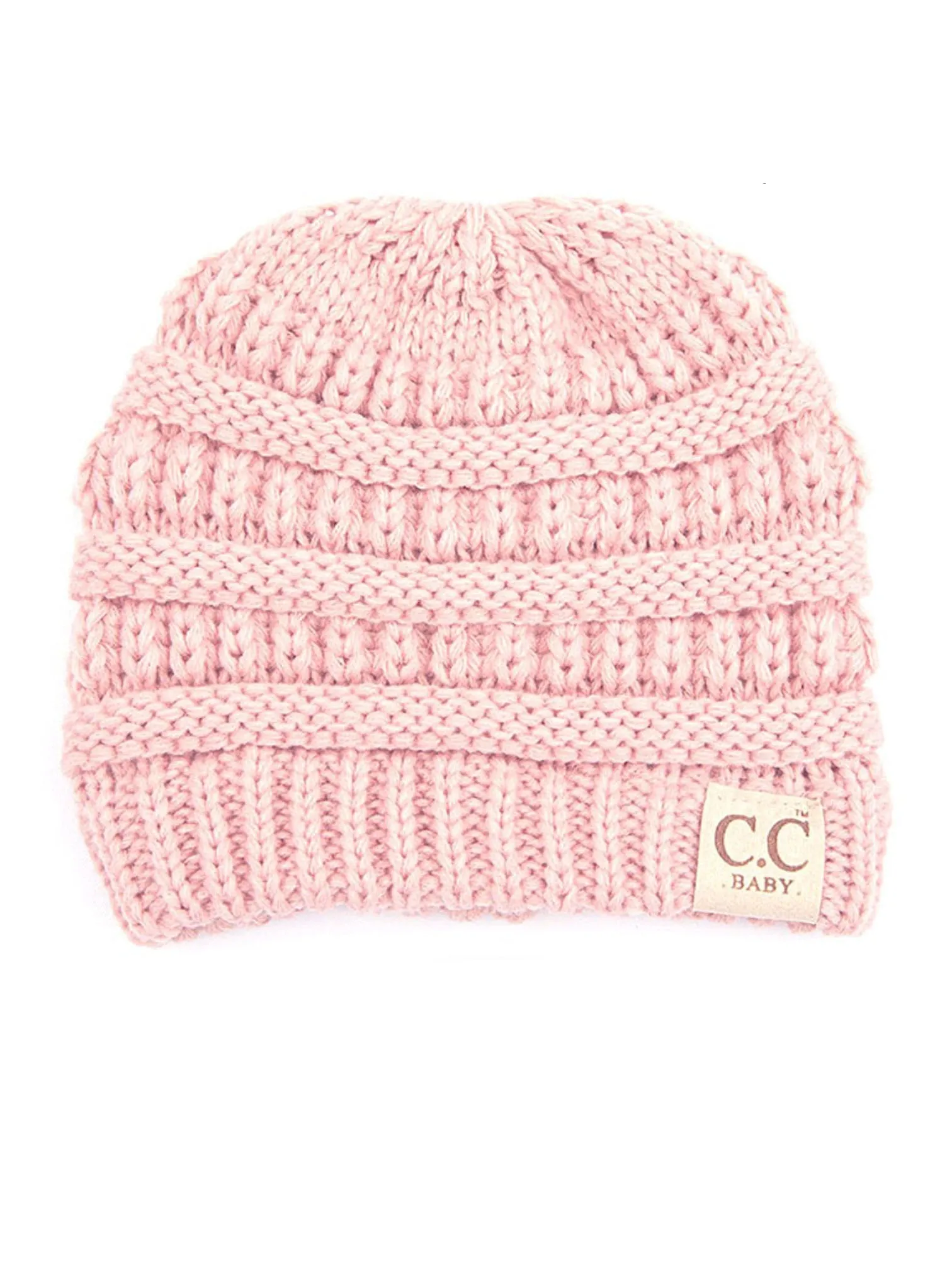 BABY-847 Pale Pink Beanie No Pom