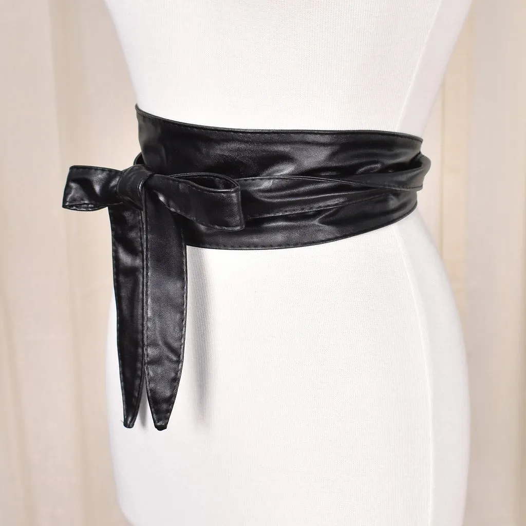 Black Obi Wrap Belt