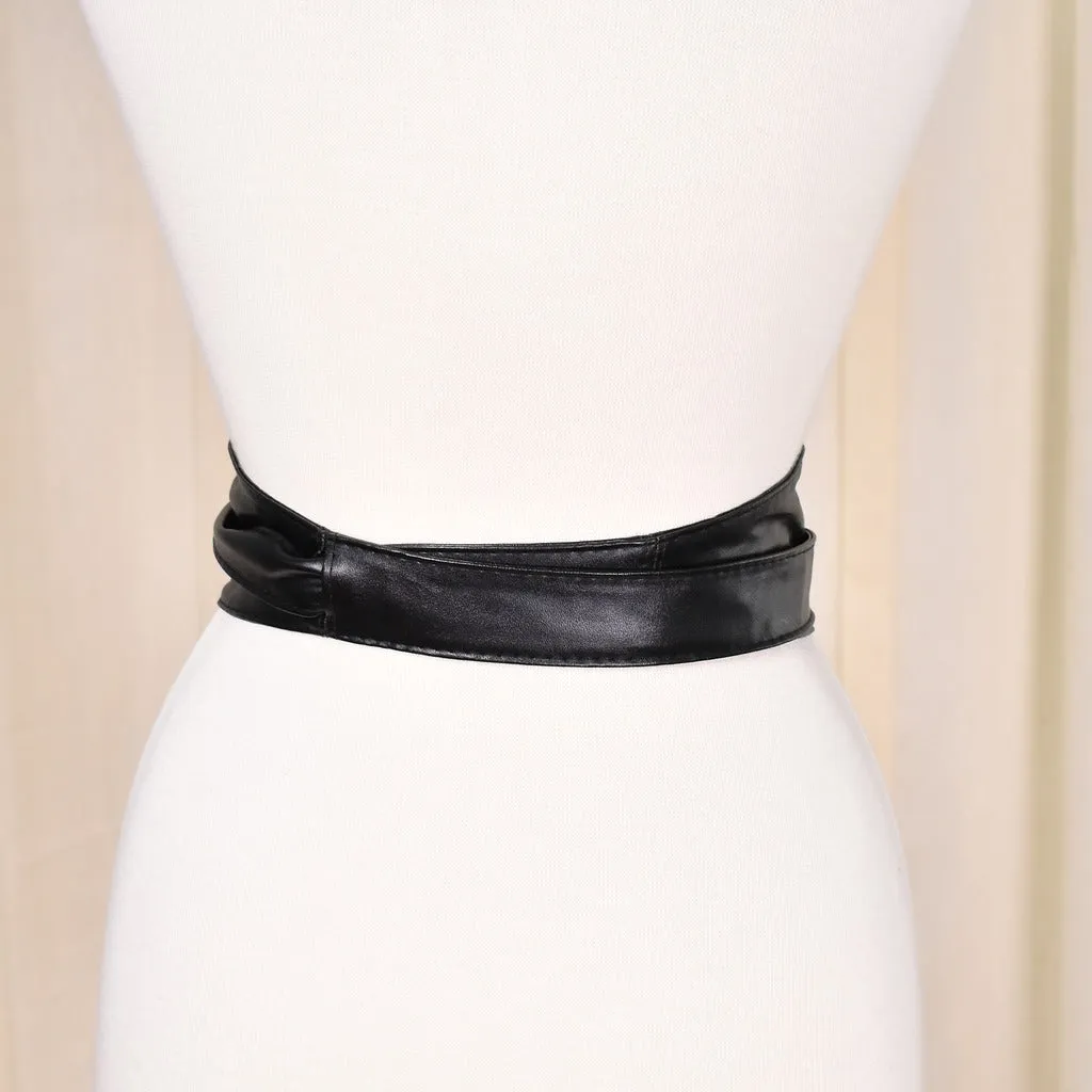 Black Obi Wrap Belt