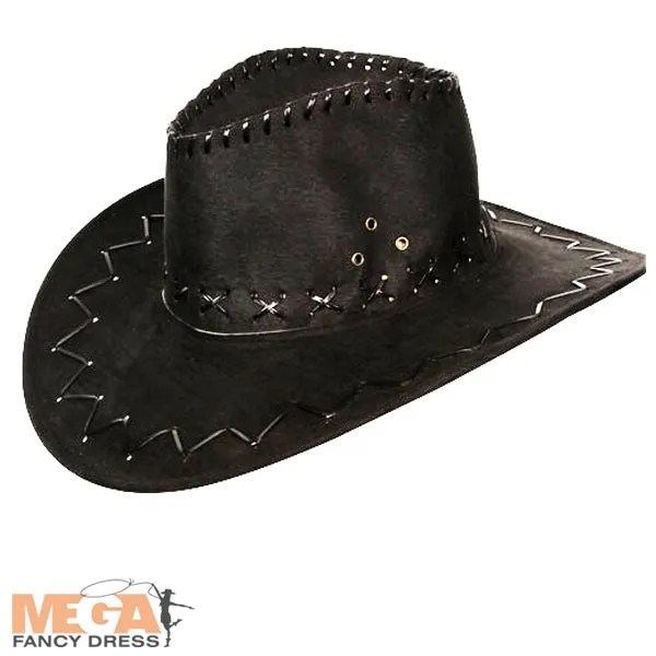 Black Suede Cowboy Hat