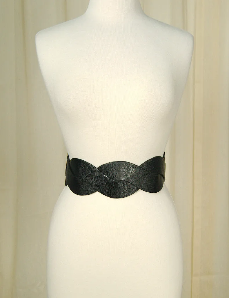 Black Swirl Cinch Belt