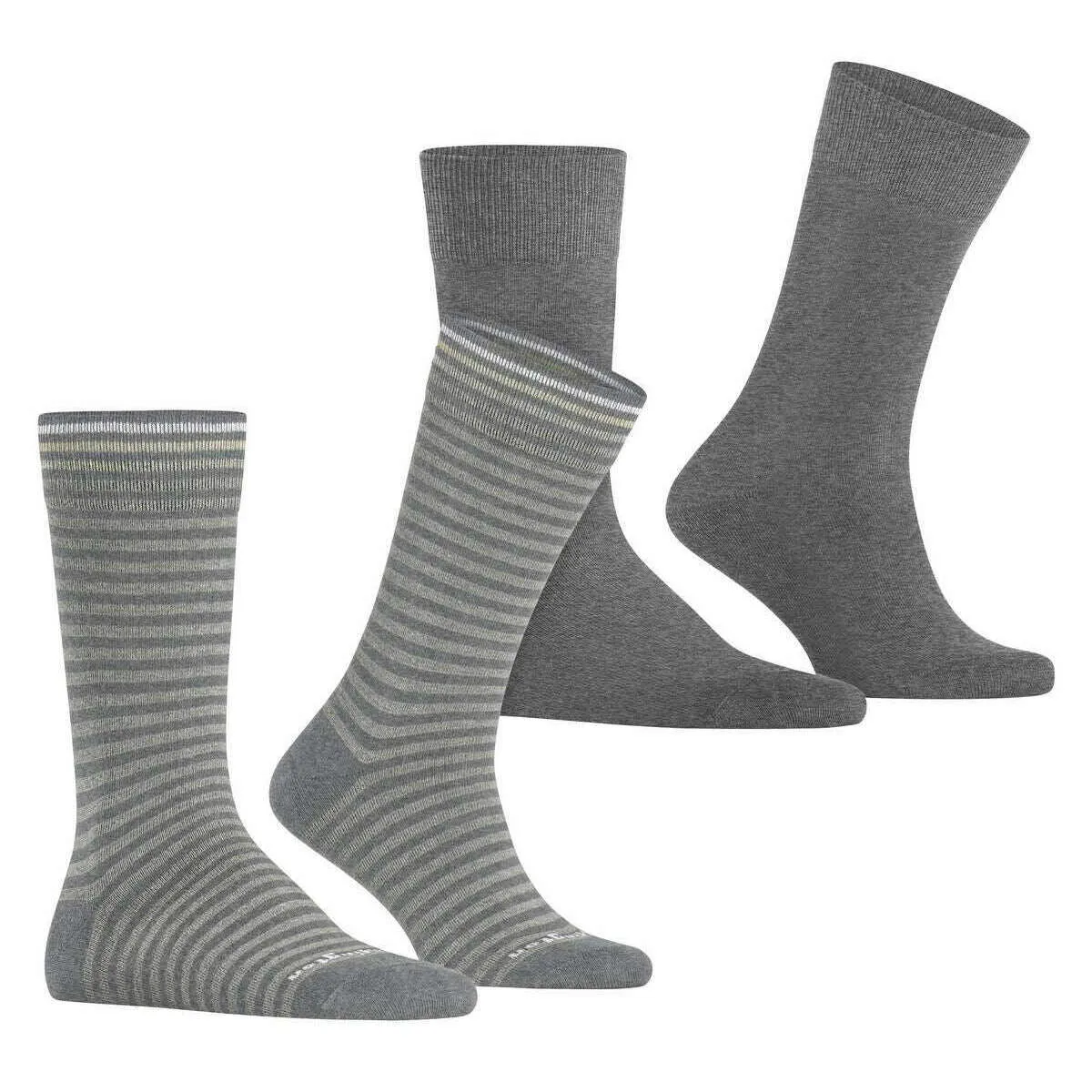 Burlington Everyday Stripe 2-Pack Socks - Grey Mel