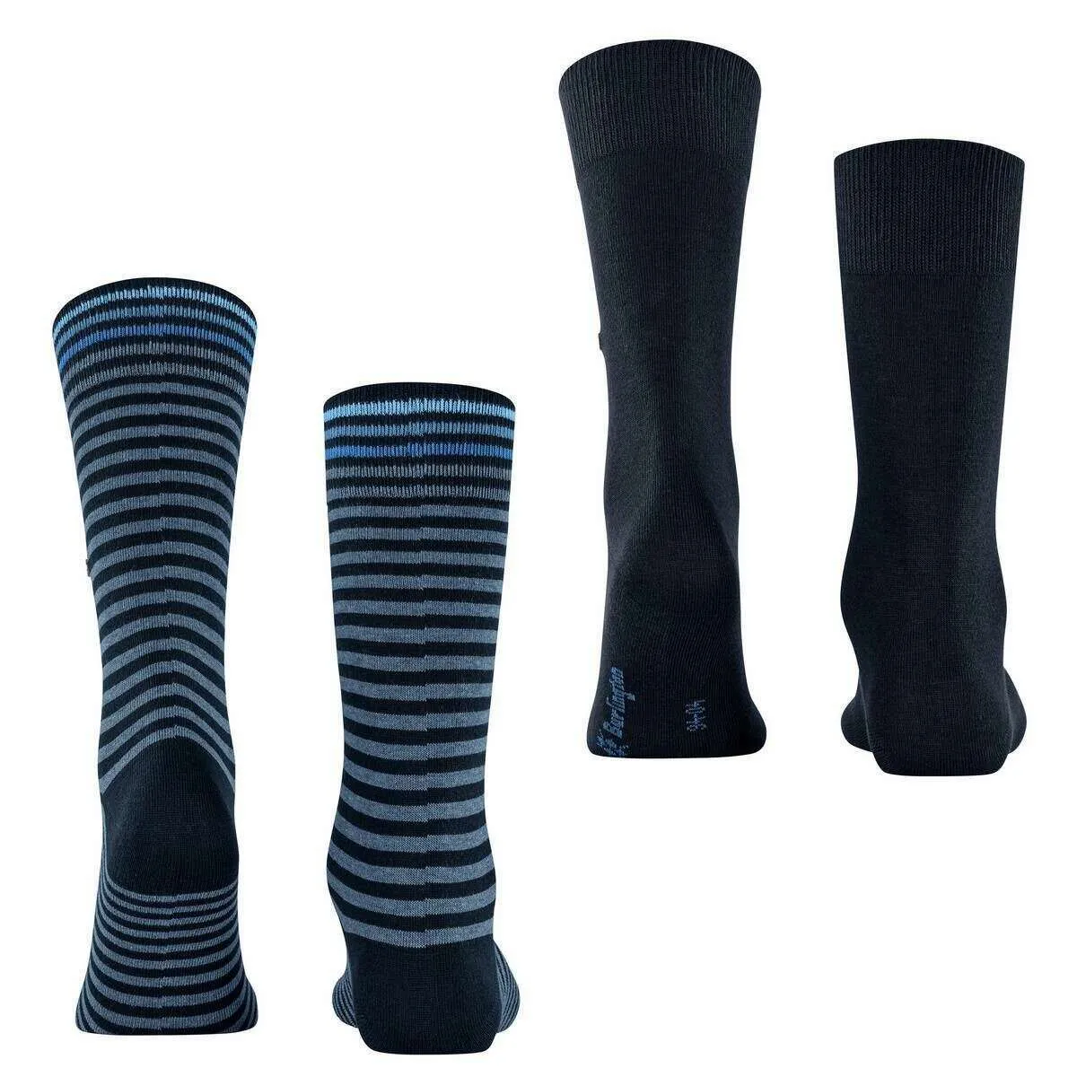 Burlington Everyday Stripe 2-Pack Socks - Marine Blue