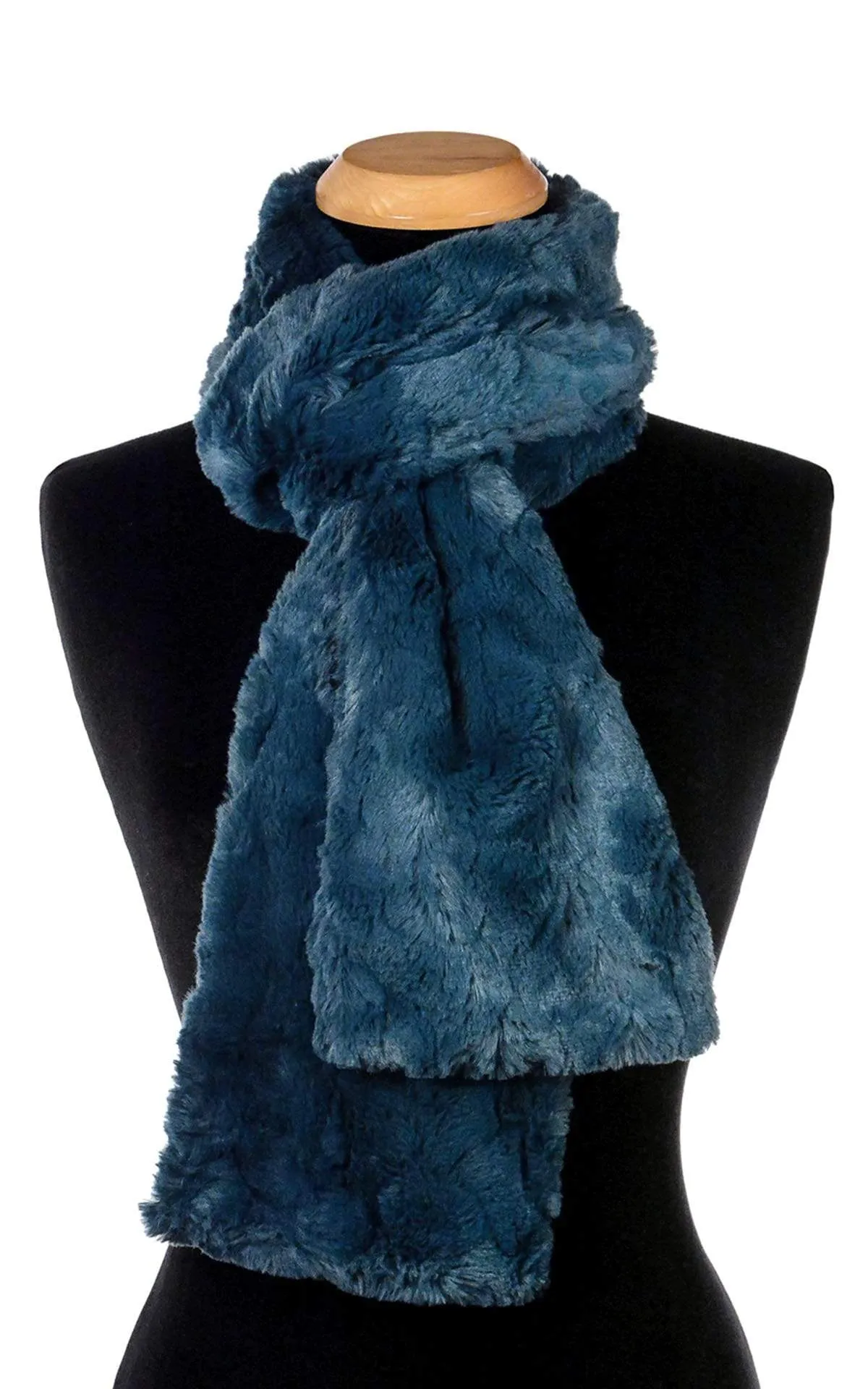 Classic Scarf - Luxury Faux Fur in Peacock Pond