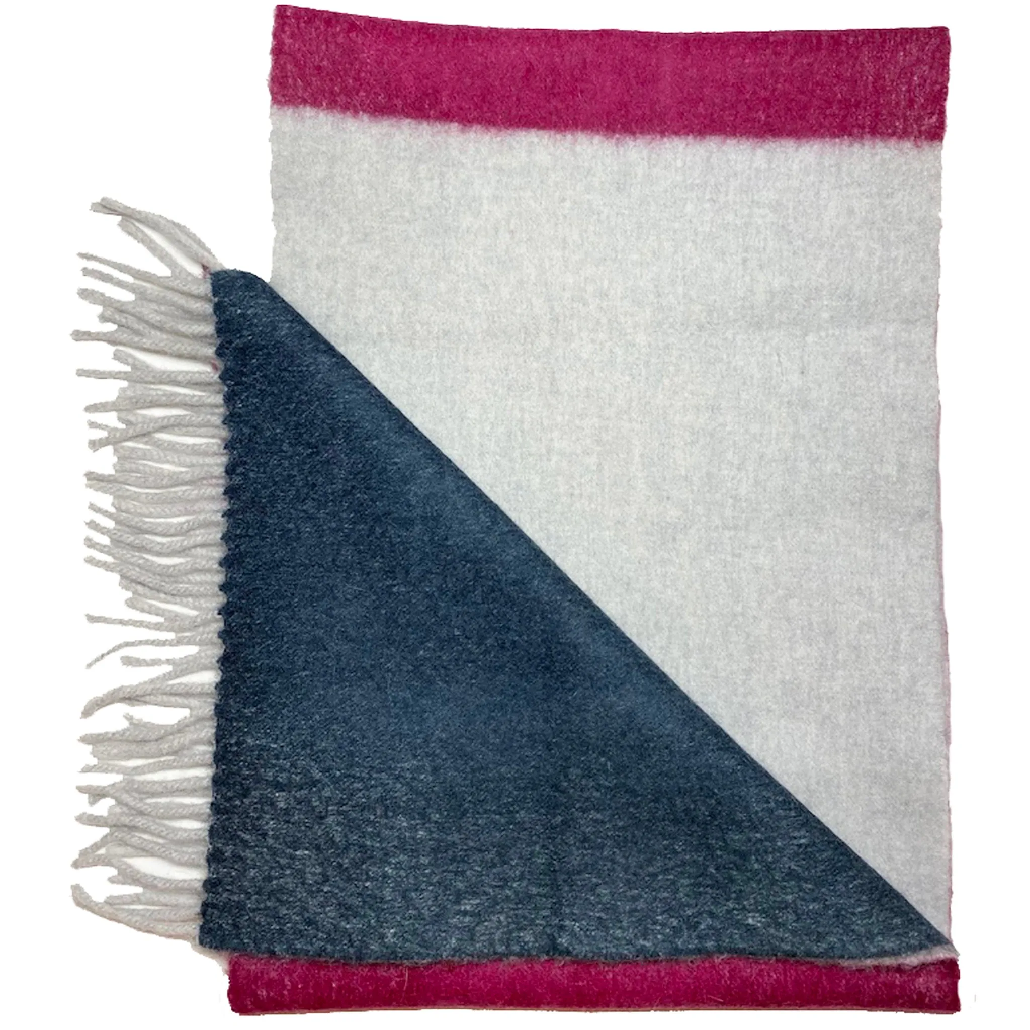 Colour Block hand printed Angora Wool scarf - Staffa 10 womenswear and menswear