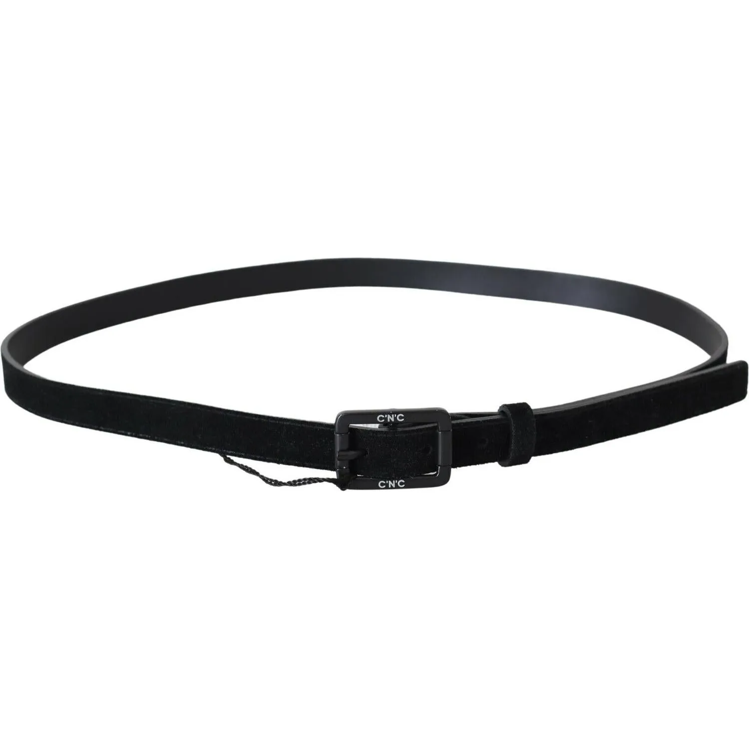 Costume National Elegant Black Leather Classic Belt