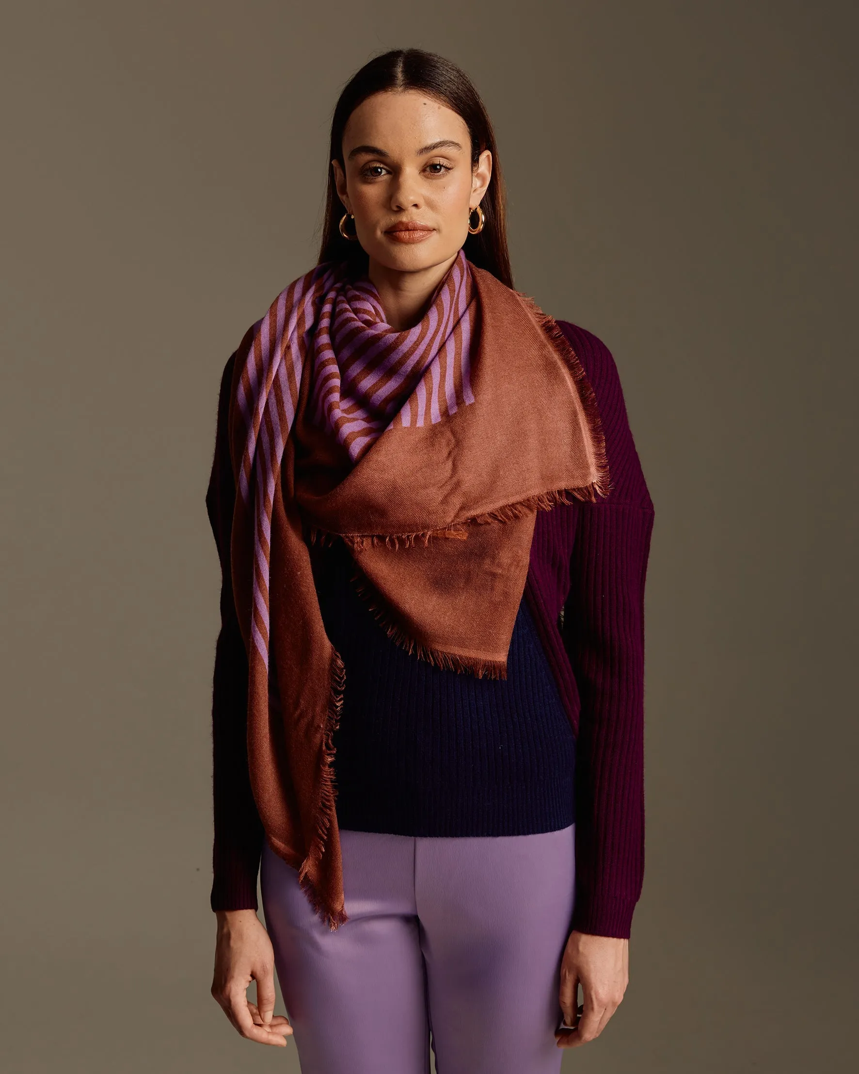 Dusk Printed Stole Cashmere Scarf