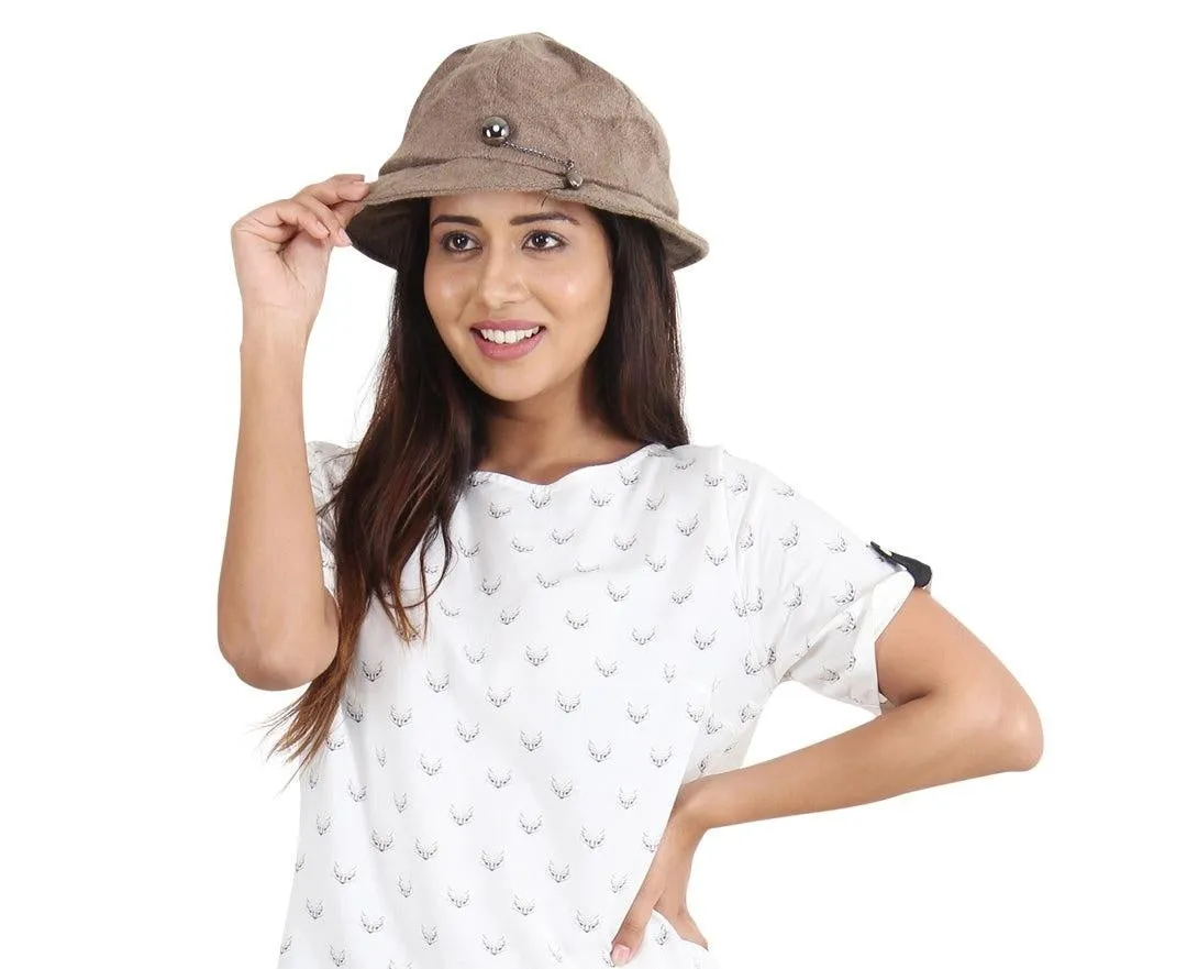 FabSeasons Simple Light Brown Fancy Cloche