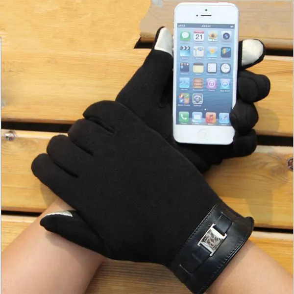 Fashion New Winter Warm Men's Gloves/Mitten ipad/iphone Touch Gloves Plus Velvet Drive Gloves