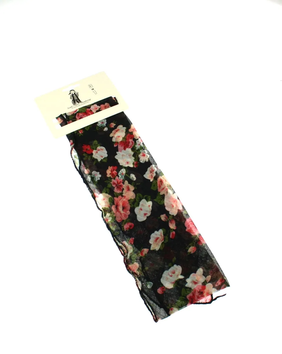 Flower Print on Black Sash (3 in 1)