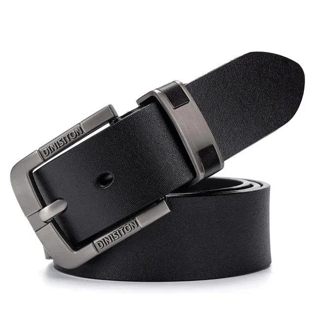 Genuine Leather Luxury Belt Alloy Buckle Casual Male