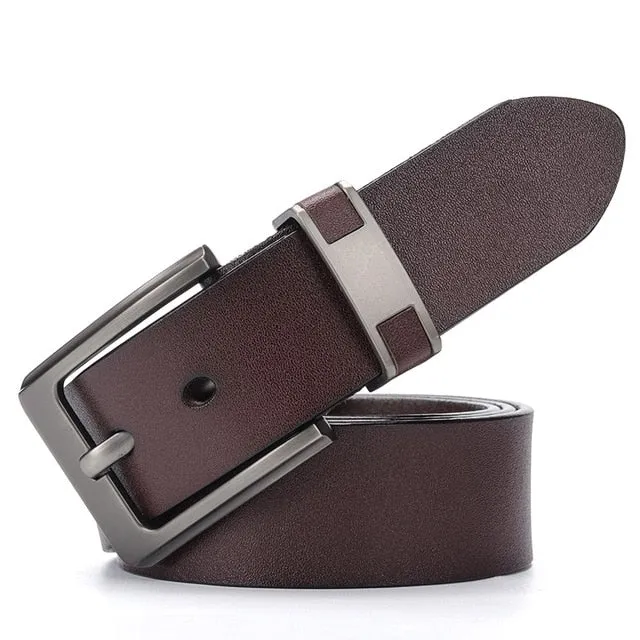 Genuine Leather Luxury Belt Alloy Buckle Casual Male