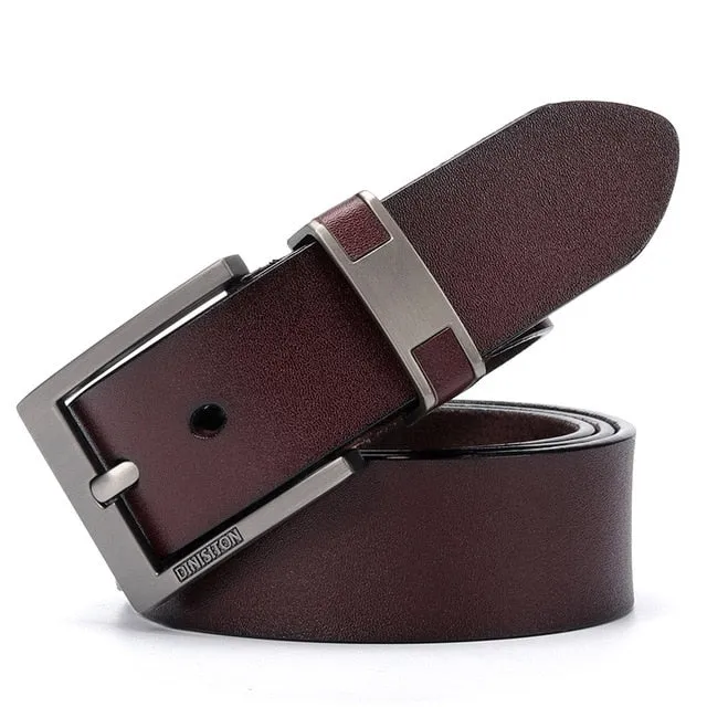 Genuine Leather Luxury Belt Alloy Buckle Casual Male