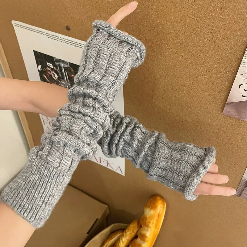 Girly Fashion Fake Long Sleeve Knit Arm Set