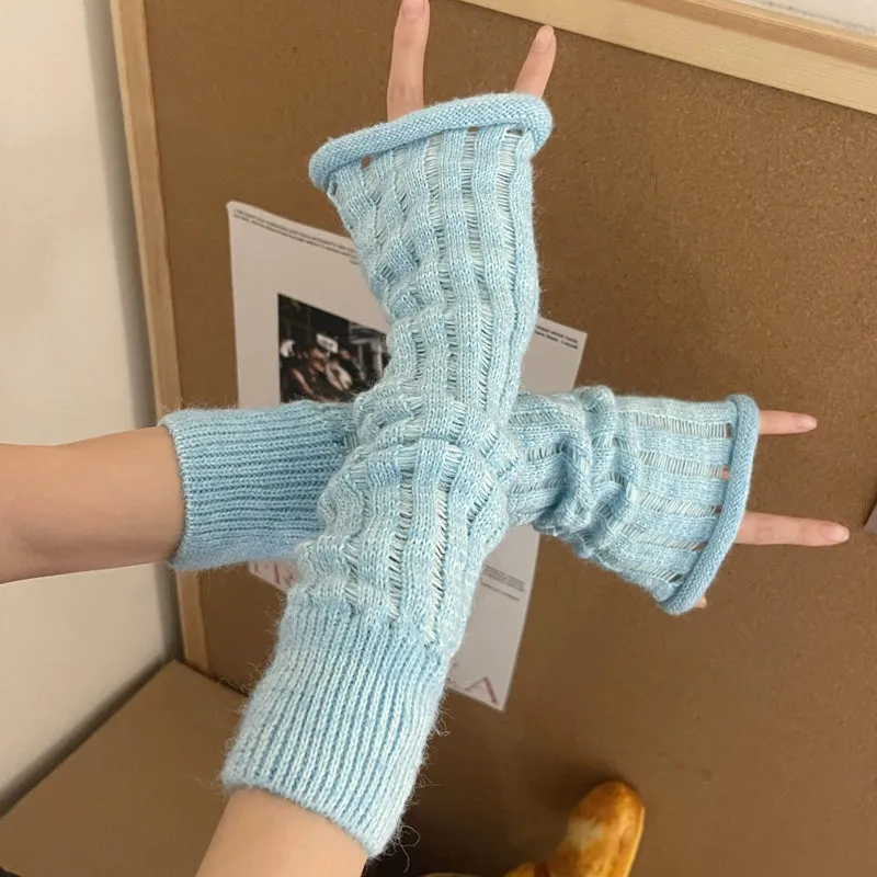 Girly Fashion Fake Long Sleeve Knit Arm Set