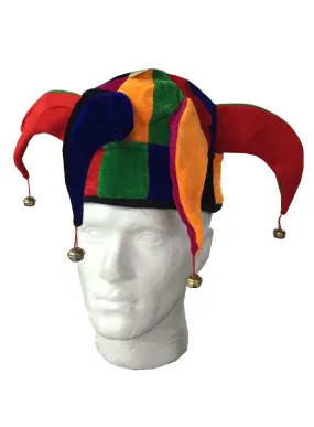 Ladies Men’s Blue/Orange/Red Jester with Bells Unisex Fancy Dress Hat