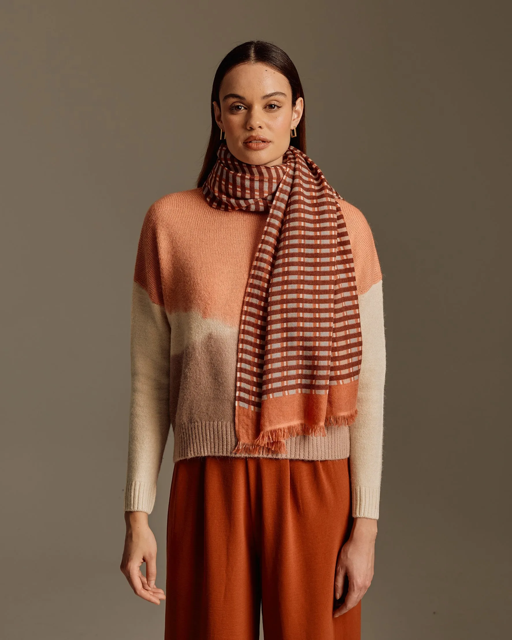 Lattice Multi Color Cashmere Scarf