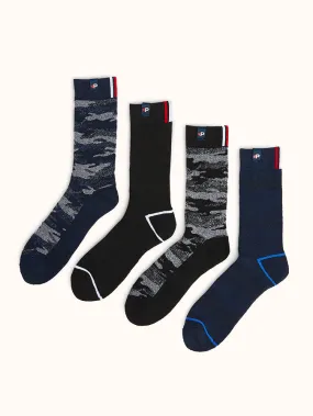 Men's Full Cushion Thermal Crew Socks (4-Pair Pack) - Assorted Colors