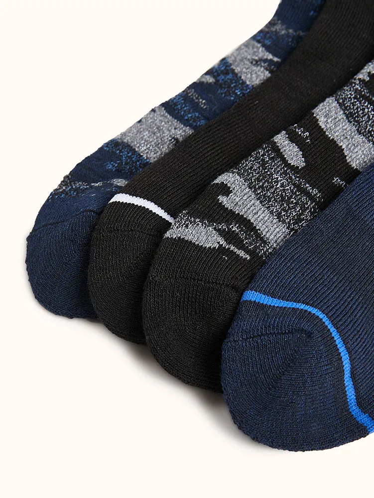 Men's Full Cushion Thermal Crew Socks (4-Pair Pack) - Assorted Colors