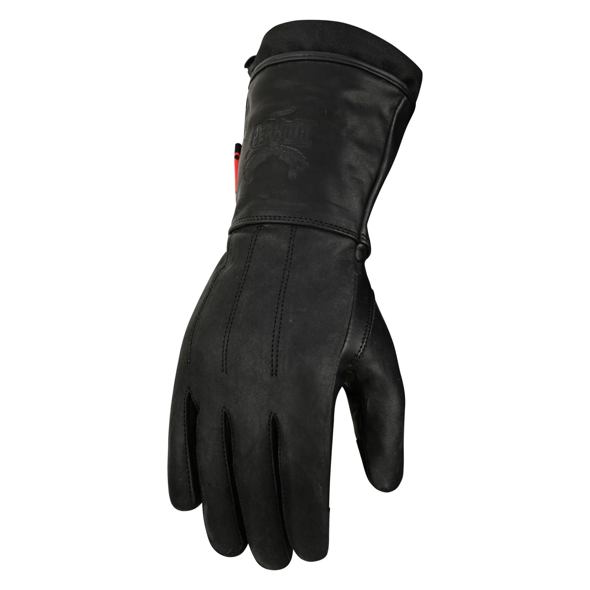 Men's Lined Technaline Leather, Classic Gauntlet Gloves, Water Resistant