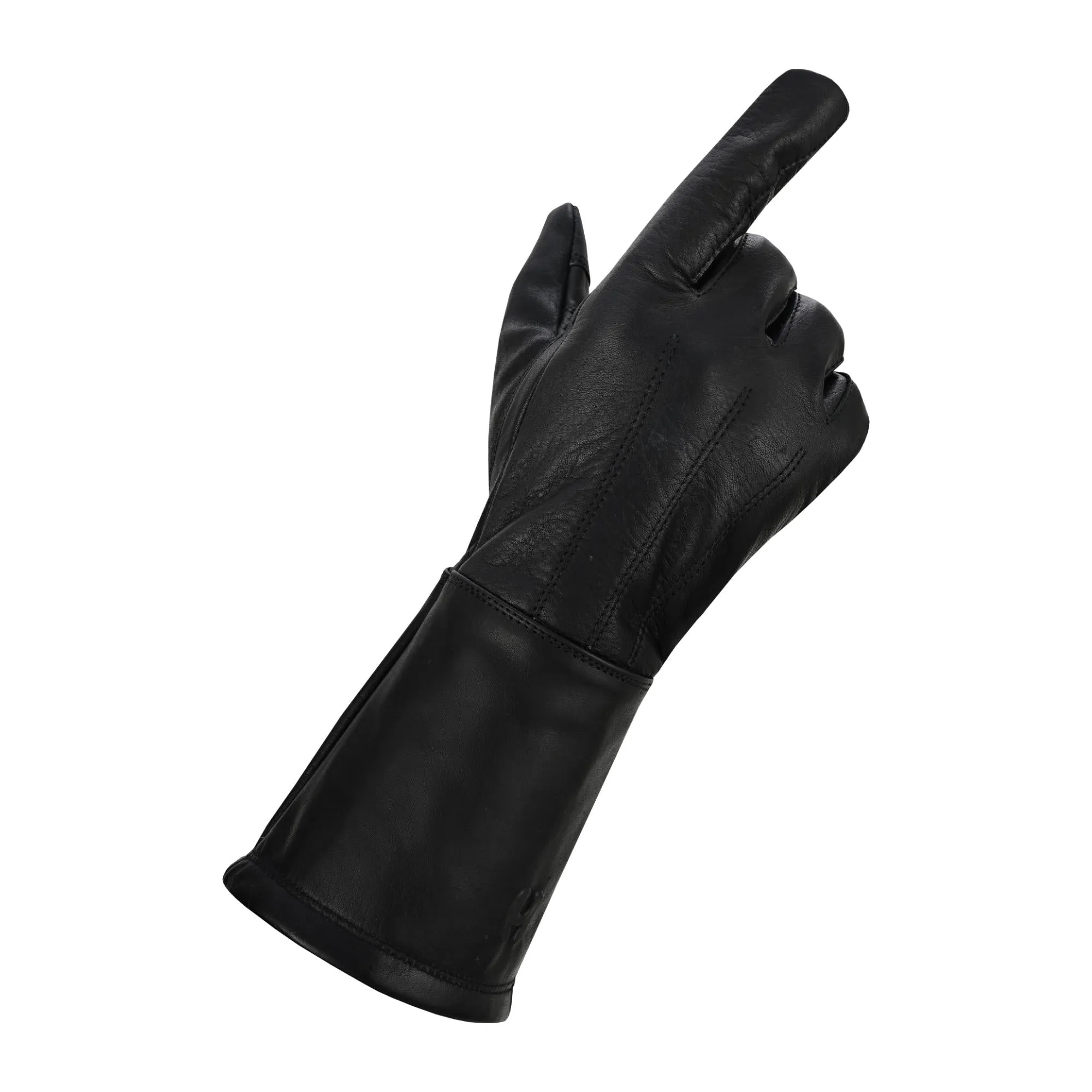 Men's Unlined Technaline Leather, Classic Gauntlet Gloves, Water Resistant