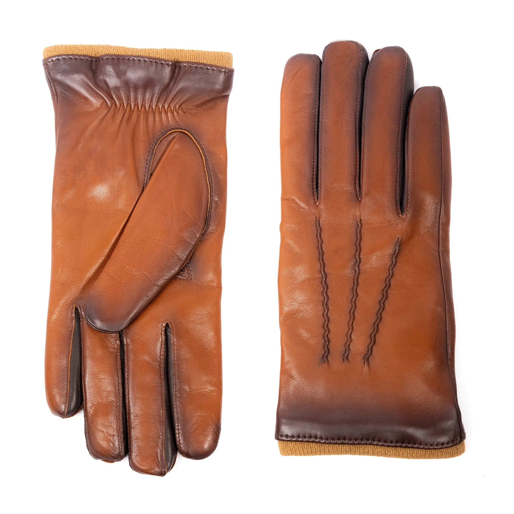 Men's vintage style leather gloves