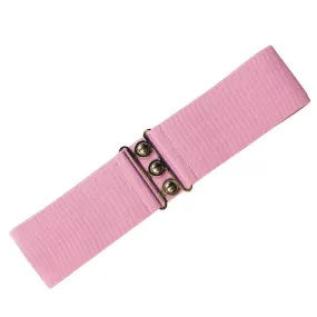 New Retro Elastic Waist Belt - Pink