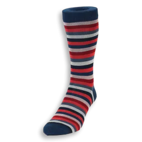 Pima Cotton Striped Mid-calf Dress Socks