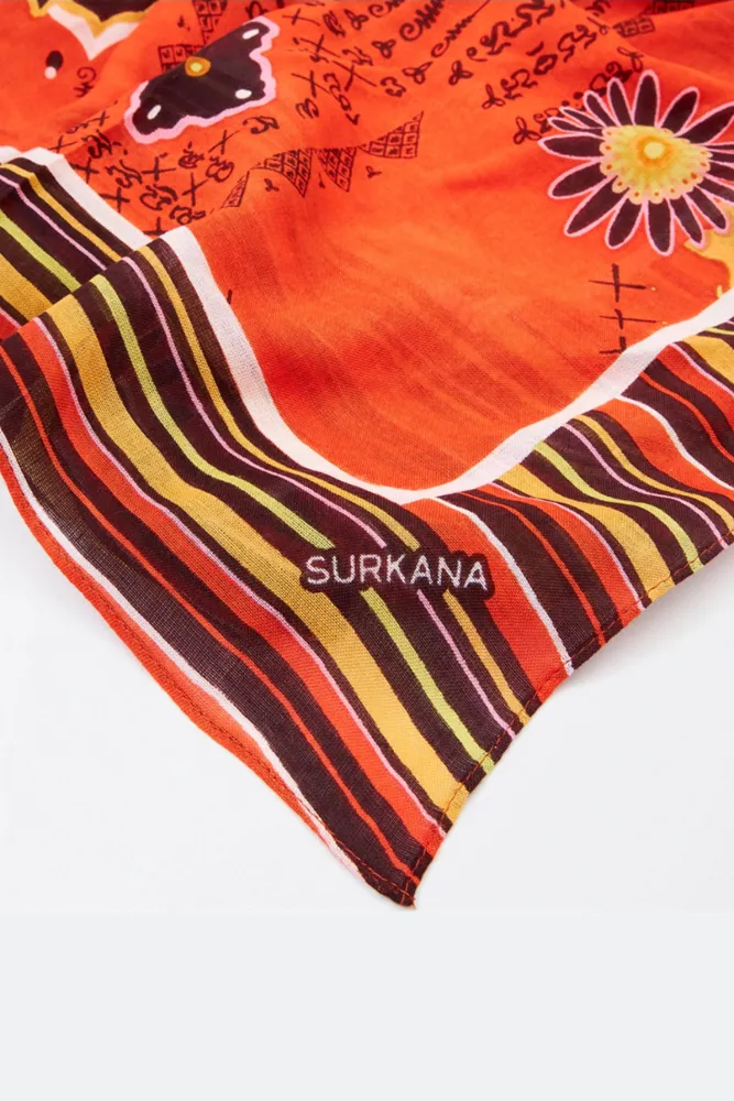 Printed Sarong Scarf By Surkana