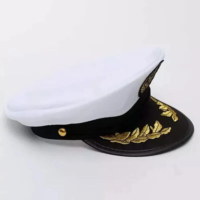 Sailor Cap Boat Captain Hat For Navy Skipper Costume Fancy Marine Dress