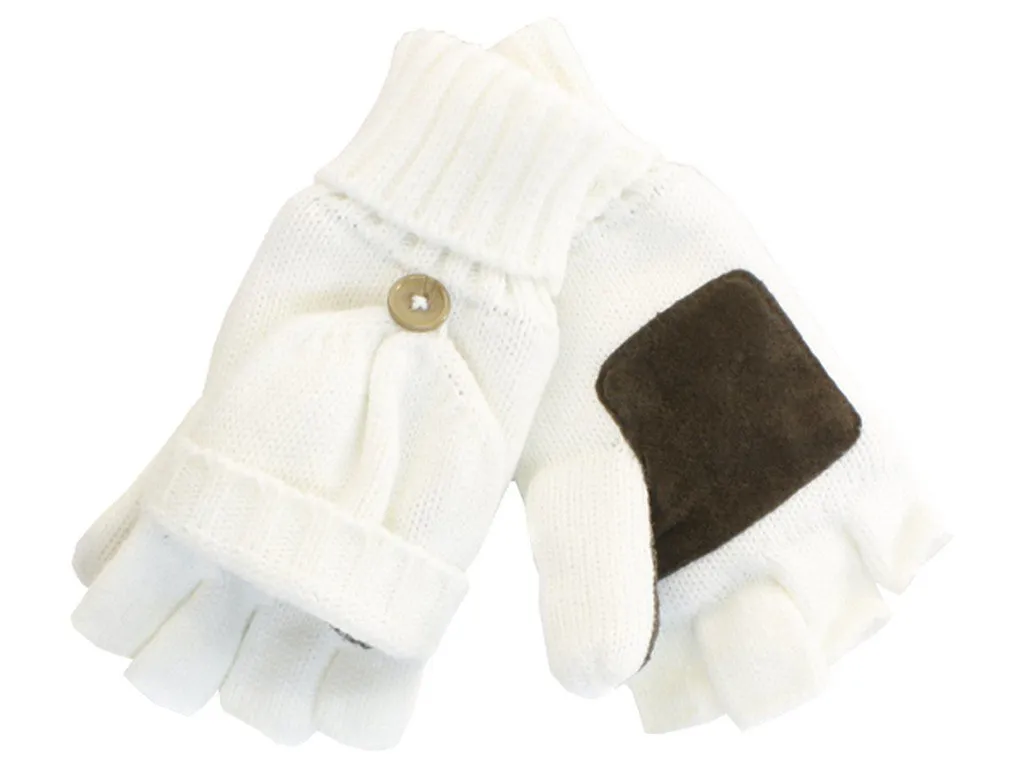 Sakkas Insulated Knit Fingerless Mitten Gloves