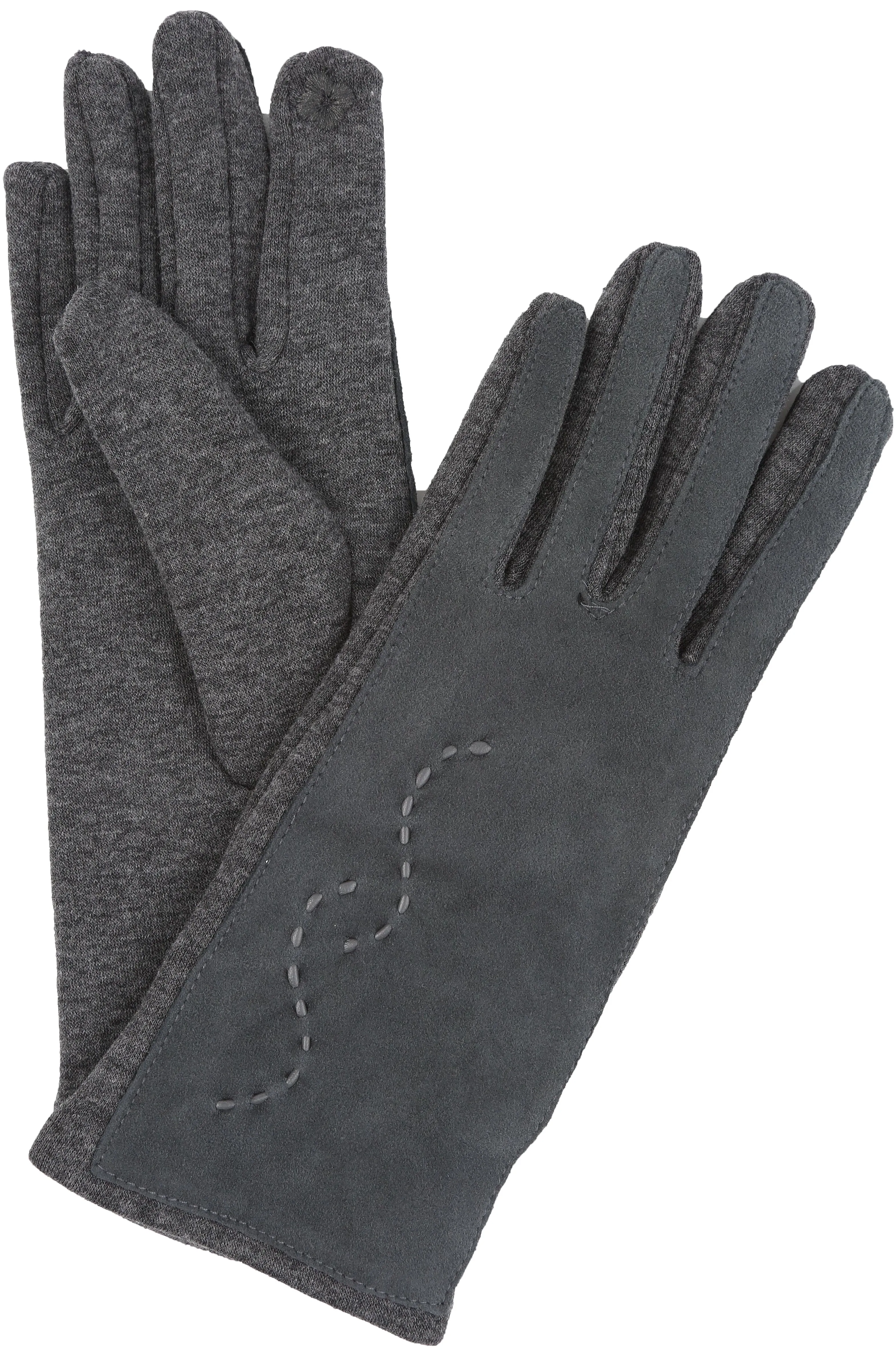 Sakkas Lidy Leather Embroidered Comfortable Warm Snow Touch Screen Finger Gloves