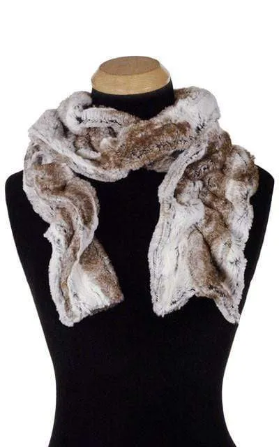 Scrunchy Scarf - Luxury Faux Fur in Birch