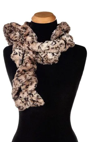 Scrunchy Scarf - Luxury Faux Fur in Carpathian Lynx