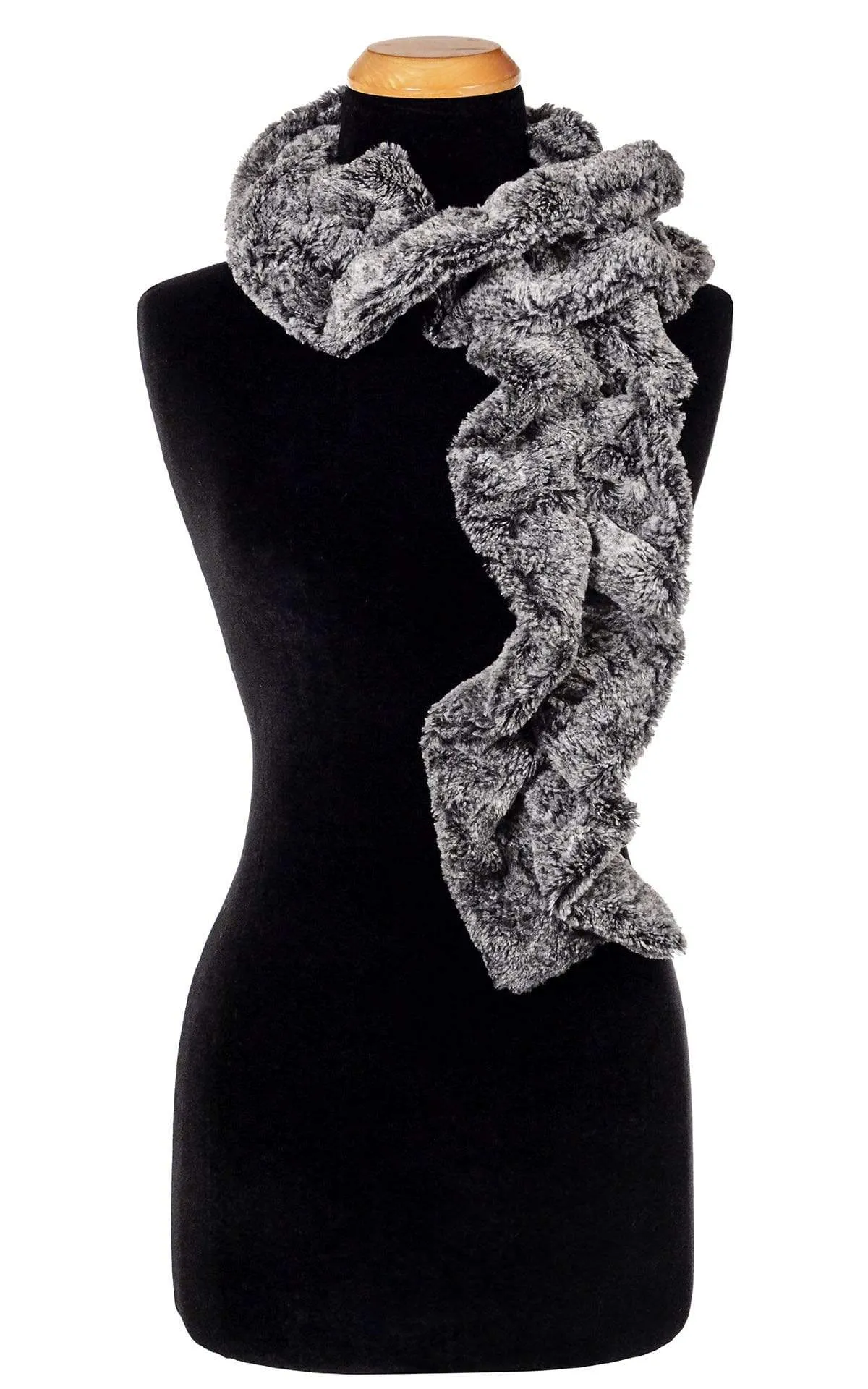 Scrunchy Scarf - Luxury Faux Fur in Nimbus