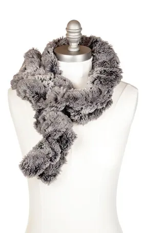 Scrunchy Scarf - Luxury Faux Fur in Seattle Sky