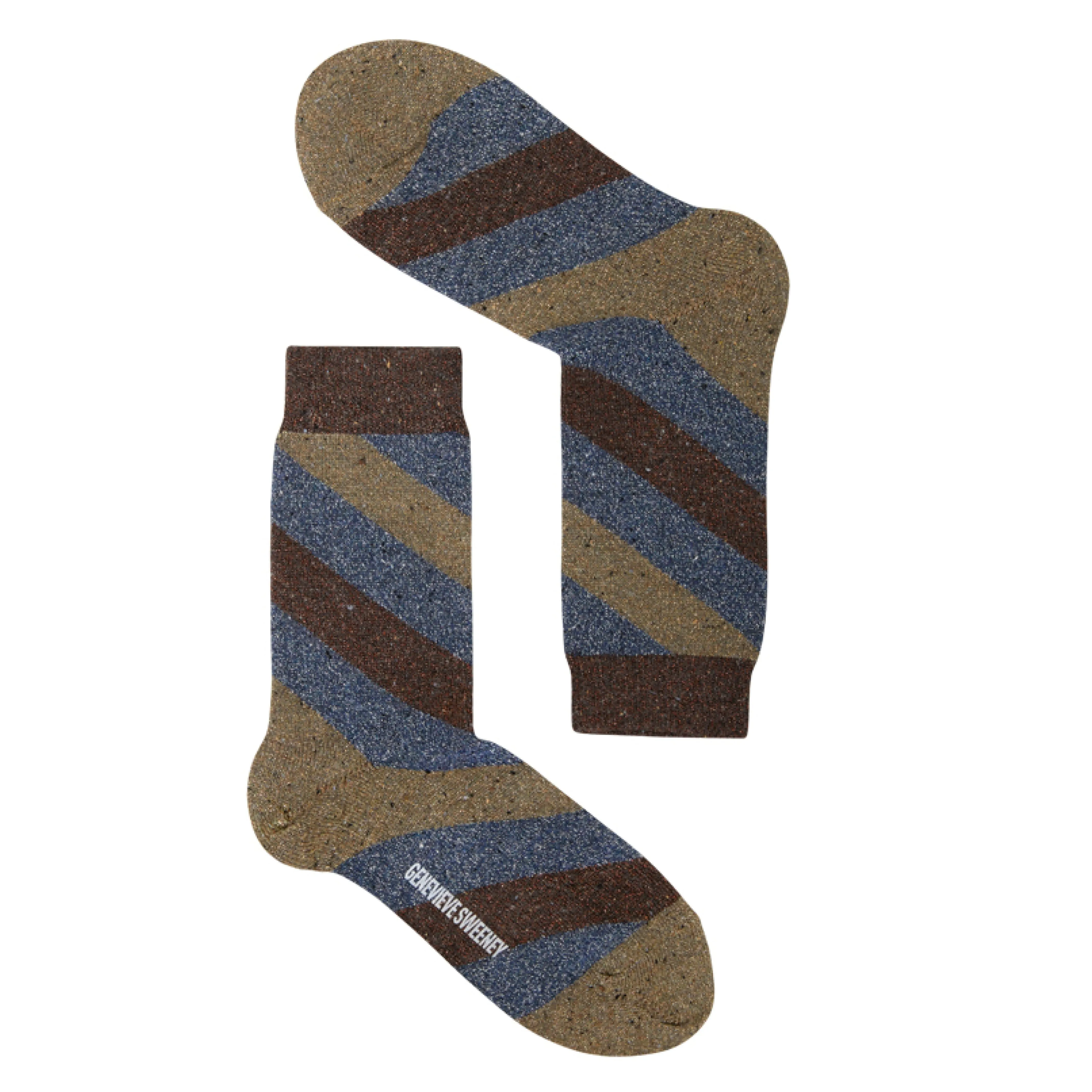 Sparkly striped sock [Bronze Tweed]