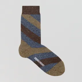 Sparkly striped sock [Bronze Tweed]