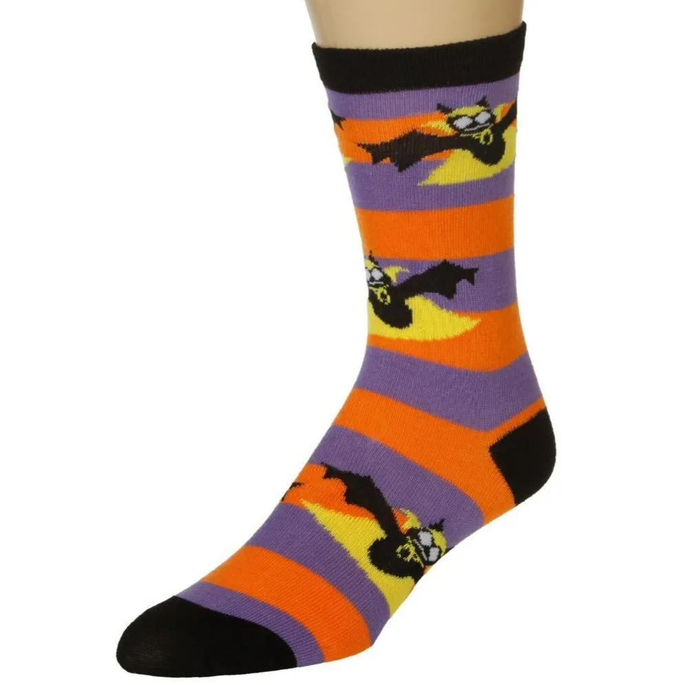 Striped Bat Socks Women's Crew Sock