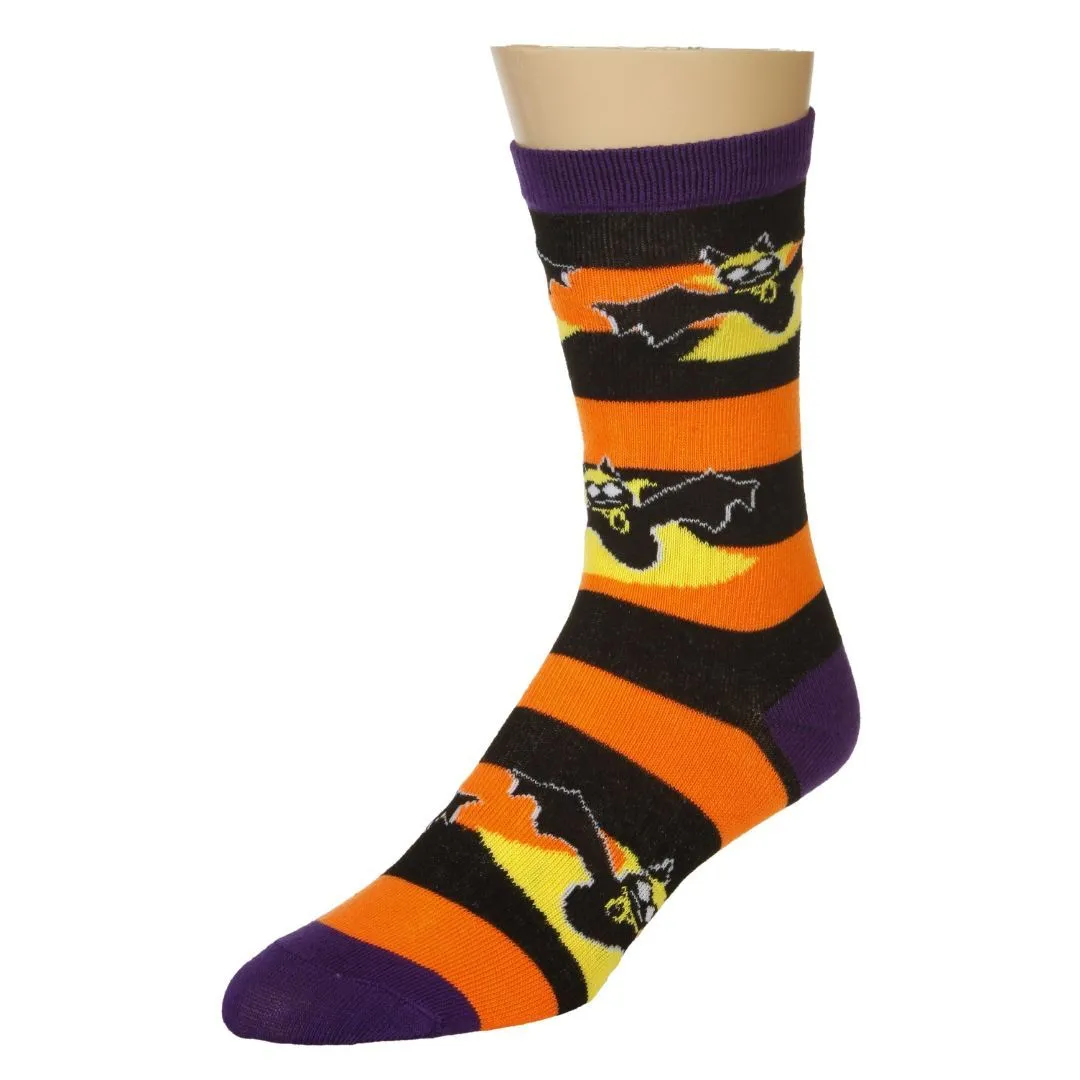 Striped Bat Socks Women's Crew Sock