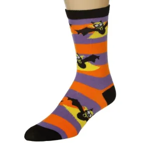 Striped Bat Socks Women's Crew Sock