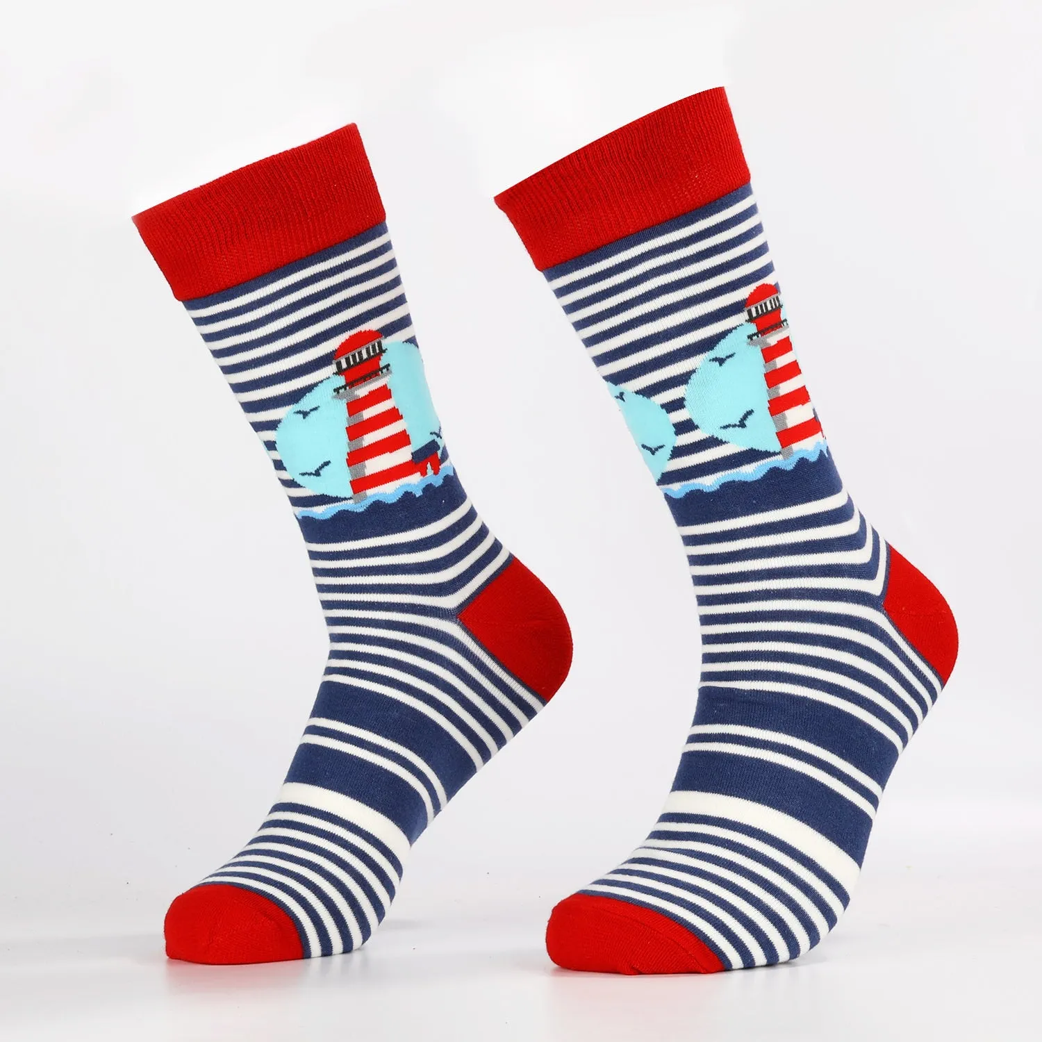 Striped Lighthouse Socks