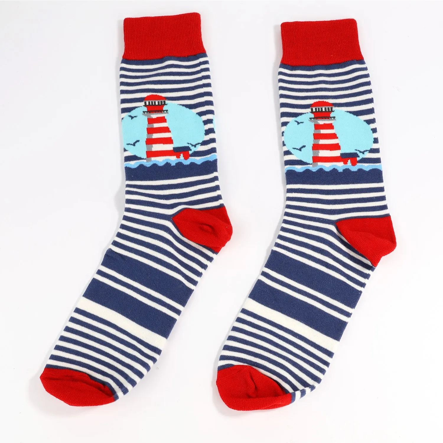 Striped Lighthouse Socks