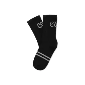 SWE STRIPED SOCKS - BLACK ( PACK 3 )