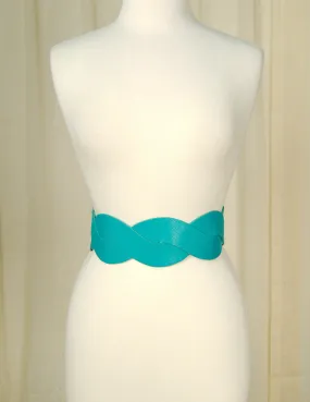 Teal Swirl Cinch Belt