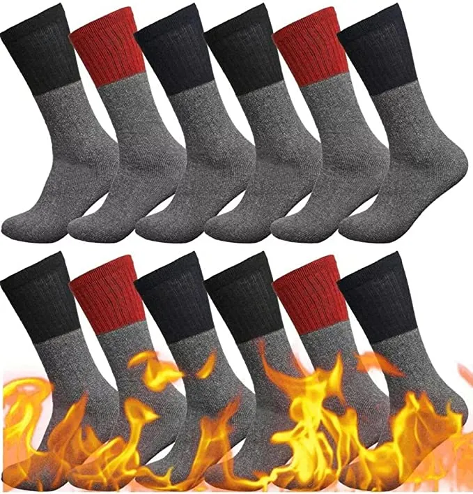 Thermal Socks 6 & 12 Pairs Insulated for cold weather Premium Comfortable Warm Winter Socks