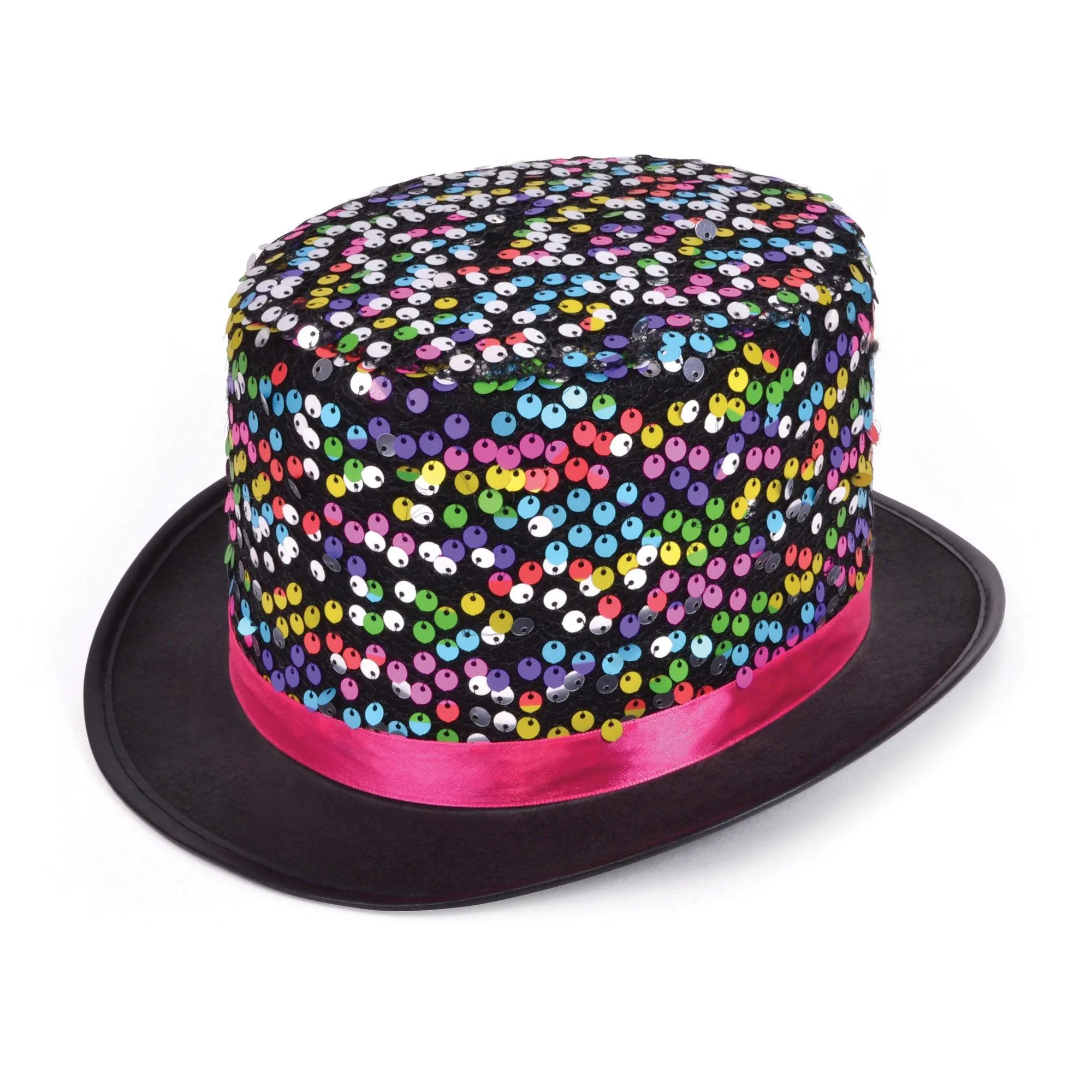 Top Hat Black with multi Sequins Men Women